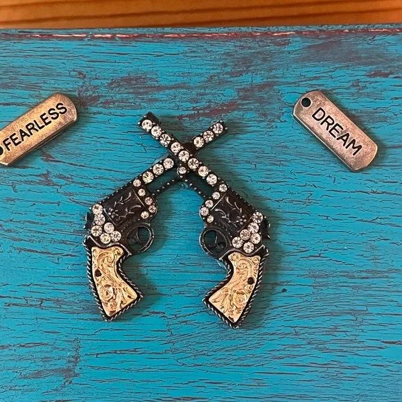 Western turquoise cowgirl jewelry vintage look treasure box - Picture 3 of 7